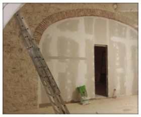 Travaux de placo, peinture et revêtements de sol en cours de réalisation